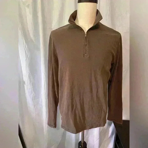 Calvin Klein New 1/4 Zip Pullover Medium Luxury Touch Light Weight L/S Sweater - Picture 1 of 5